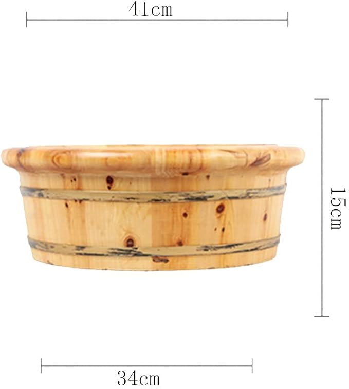 Foot Tub Wooden Foot Basin Reducing stress Cedar Footbath Solid Wood Foot Bath Barrel Foot Tub Wooden Basin Saving Money Wash Basin Foot massage foot Bath Wooden Bucket Foot Spa Household Wash Ba