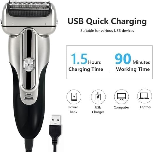 Electric Shavers for Bald Men Reciprocating Electric Shaver 3 Blade Shaving System USB Rechargeable Shaving Machine for Men