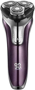 Electric Razor Rechargeable Electric Shaver Waterproof Wet &amp Dry Rotary Shavers for Men Electric Shaving Razors with Pop-up Trimmer LED Display