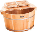 Foot Tub Wooden Foot Basin Fragrant Fir Foot Bath Barrel Sauna Footbath Tub Household Foot Soaking Basin Wooden Foot Washing Bucket Pain Fatigue Relief Foot Washing Barrel (Color : 3)Massage Roll