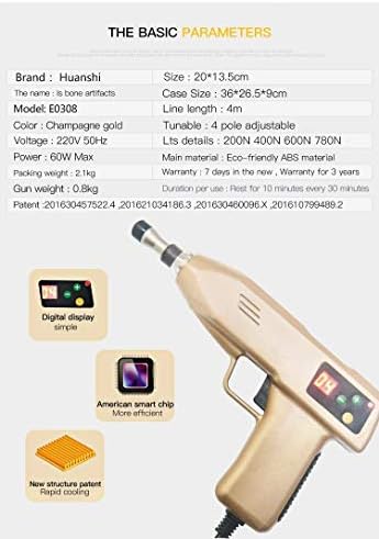1100N Chiropractic Adjusting Tool Instrument Electric Impulse Gun Actuator Massager Professional Massage Equipment Magnetic Therapy Massage Gun (Blue)