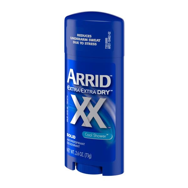 Arrid XX Extra Extra Dry Solid Antiperspirant Deodorant Cool Shower 2.6 oz. (Pack of 6)