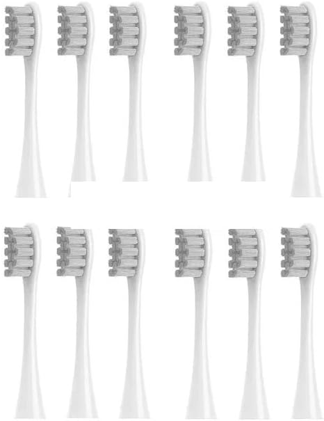 4/8/12/16 Pcs Replacement Toothbrush Heads Compatible with Oclean X/X PRO/ Z1/ F1/ One/Air 2/ SE Sonic Electric Toothbrush Dupont Bristle(12 Pcs Gray)