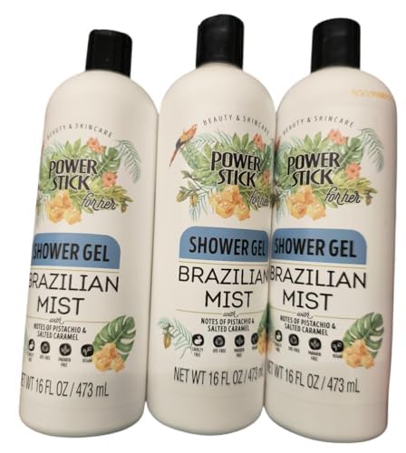 Power Stick Brazilian Mist Shower Gel for Her with Pistachio and Salted Caramel Vegan Paraben-Free 16 Fl Oz park 3