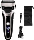 Men's Shaver USB Rechargeable Electric Shaver Stainless Steel Shaving Machine for Men 3D Triple Floating Blade Razor Shaver Barber Electric