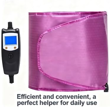 Adjustable Heated Waist Belt 360° Far Infrared Electric Sauna Hot Pad with 3 Vibration Modes Portable Foldable Lumbar Brace for Back Pain Relief Weight Loss &amp Waist Shaping for Women