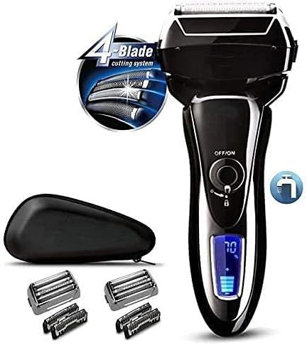 Electric Razor for Men Electric ShaverRechargeable Cordless Wet &amp Dry Foil ShaverProfessional 4 Blade Shaver