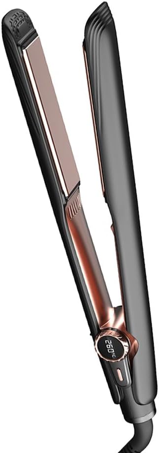 ISAGIY Flat Iron Hair Straightener and Curler 2 in 1 Plancha de Cabello 260°F High Temperature Ceramic Coating Temperature Control Integrated Beauty Power Generation Suitable for All Hair Types