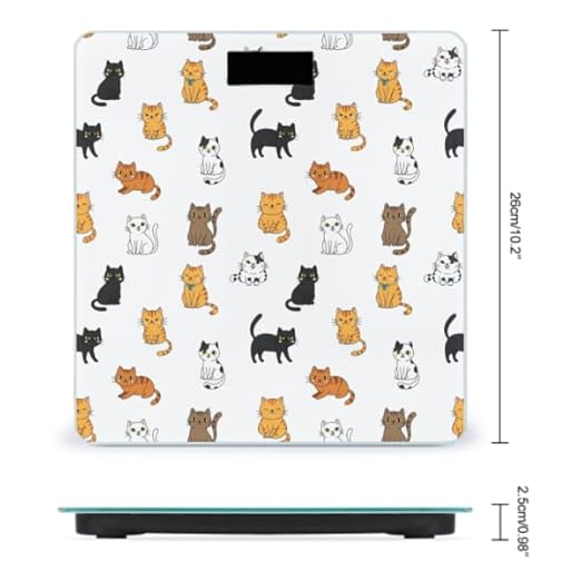 Men's Smart Scale for Body Weight Digital Bathroom Weighing Scale Automatic Switch Energy Saving Scale Compatible with Cute Cats
