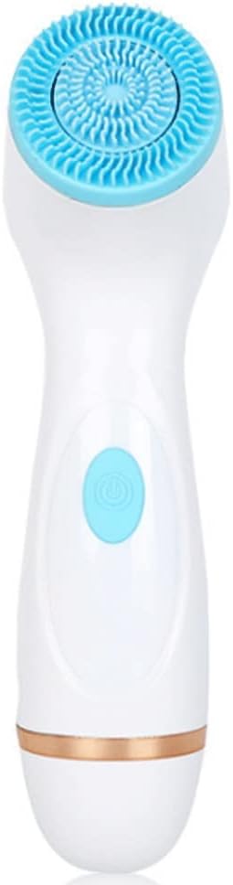 Facial Cleansing Brush Rechargeable Exfoliating Face Brush IPX 7 Waterproof Electric Face Brush with Heads and Facial Massaging(Blue)
