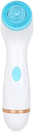 Facial Cleansing Brush Rechargeable Exfoliating Face Brush IPX 7 Waterproof Electric Face Brush with Heads and Facial Massaging(Blue)