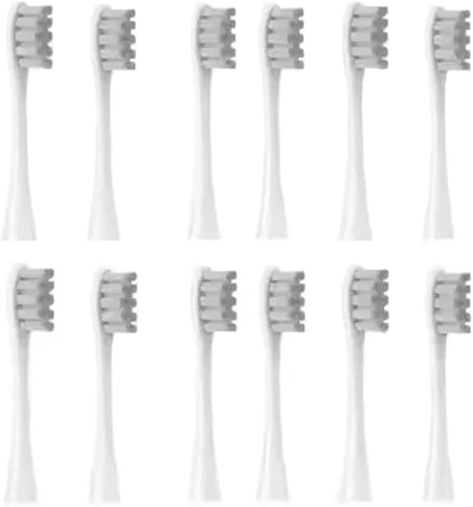 8/12Pcs Soft Vacuum Bristle Toothbrush Heads for Electric Sonic Replacement Brushes(12pcs Grey)