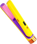 Cordless Hair Straightener Portable Travel Rechargeable Flat Iron Fast HeatingAdjustable Temperature for Professional Straightening &amp CurlingPortable and Travel-Friendly (Yellow+Purple)