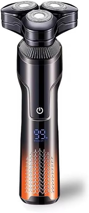 Electric Rotary Shaver for Men 3D Floating Heads Rechargeable Cordless Beard Shaver Waterproof Wet &amp Dry Razor LED Display USB Charging