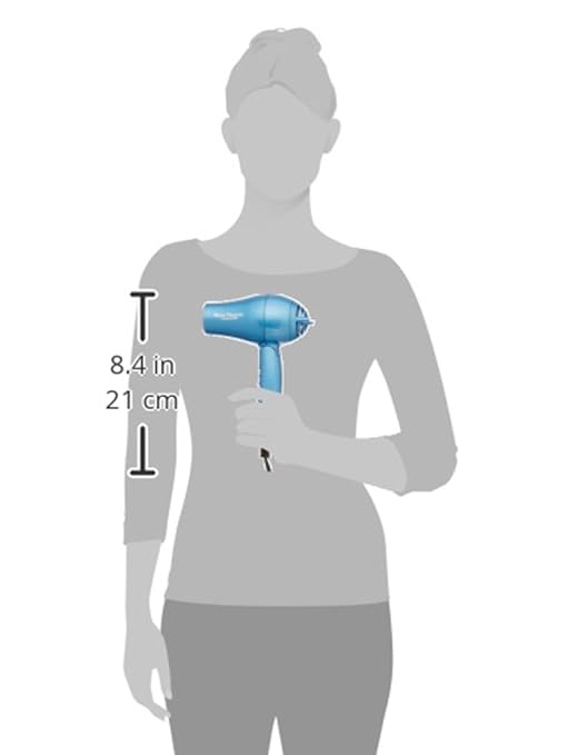 Nano Titanium Travel Hair Dryer 1000 Watt Professional Blow Dryer with Concentrator Nozzle Foldable Handle Dual Voltage