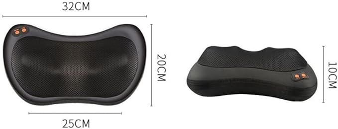 TOEWOE Back and Neck Massager with Deep Tissue Kneading Electric Back Massage Pillow Perfect for Back Neck Shoulders Legs Foot Body Muscle Pain Relief (Color : Black)