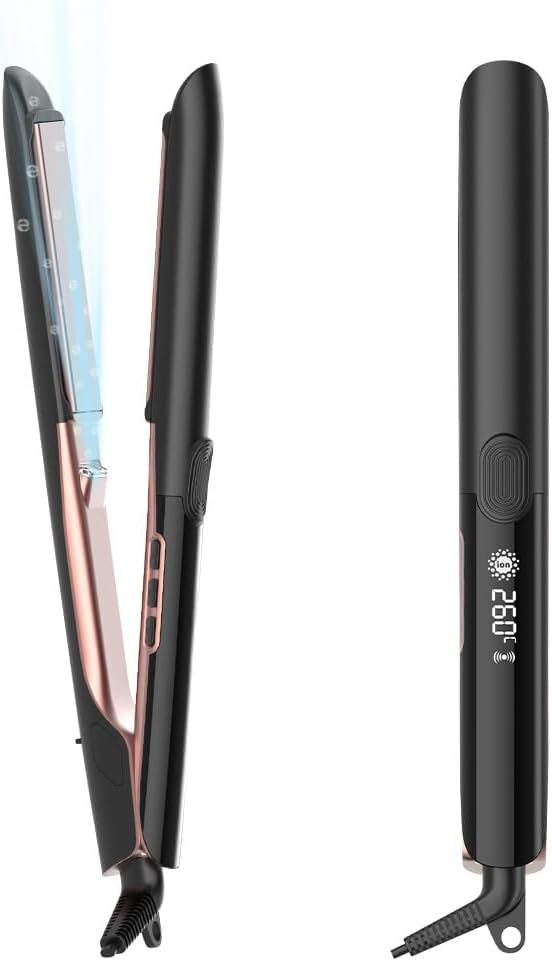 Hair straightenerProfessional Salon Straighteners Curling Straight Dual Purpose Clipboard Home Curling Machine Negative Ion High Temperature Hair Straightener Vibration Straightening Clip