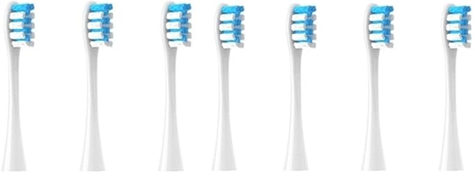 Compatible for Oclean Flow/X/X PRO/ Z1/ F1/ One/Air 2 /SE Brush Heads Soft Sonic Toothbrush Vacuum Bristle 7pcs Replacement(7pcs Blue)
