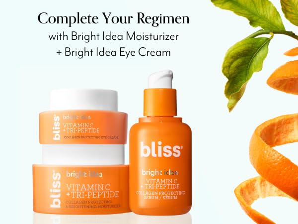 Bliss Tinted Mineral Sunscreen SPF 30 &amp Vitamin C Moisturizer Bundle - Block Star Lightweight Face Sunscreen + Bright Idea Glow-Boosting Moisturizer with Vitamin C &amp Tri-Peptides