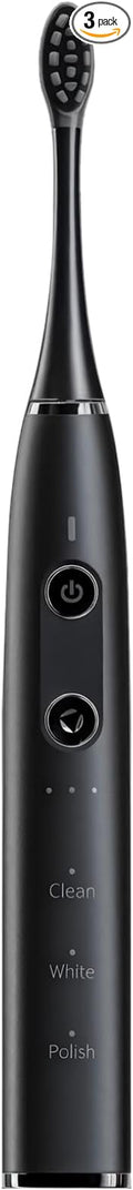 9 Mode Electric Toothbrush with Waterproof &amp Rechargeable Design Black Color Wireless Charging
