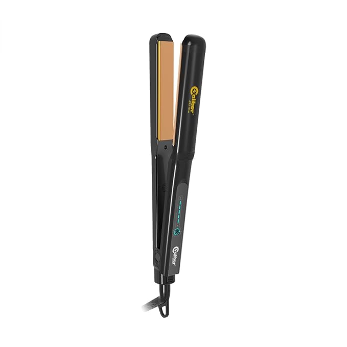 Caliber Pro 223 Ren 1” Dual-Use Flat Iron – Professional Tourmaline Ceramic Straightener &amp Curler 450°F Adjustable Heat Dual Voltage Anti-Frizz Salon Styling Tool for Stylists and Barbers
