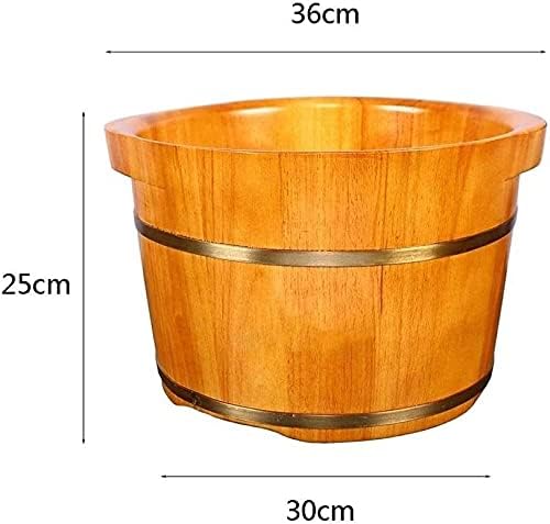 Foot Tub Wooden Foot Basin Household Gift Foot Soaker TubWooden Foot Soak Sauna BucketPure Wood Bathtub BucketHandmade Footbath BasinSauna Accessories for Footbath TubsFoot Relaxing Bath Barrel H