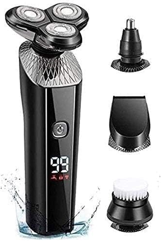 Electric Shaver for Men Rechargeable 4 in 1 Rotary Razors Beard Trimmer Face Shavers Waterproof Wet &amp Dry Cordless