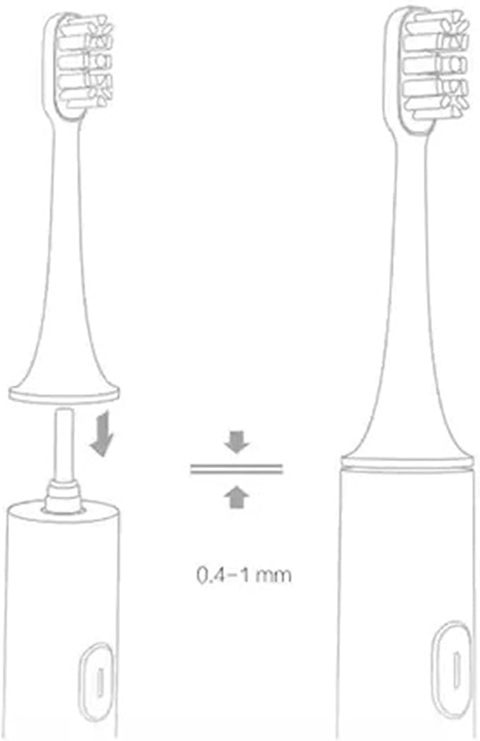 3/6PCS Compatible for Xiaomi MijiaT300 T500 Electric Toothbrush Head Replacement(3PCS Universal Heads)