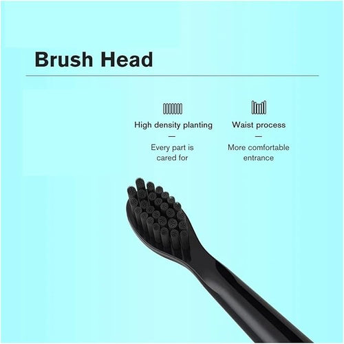 16pcs Replacement Brush HeadsCompatible for J110 / J209Toothbrush Soft Head Deep Clean(16pcs Black Head)