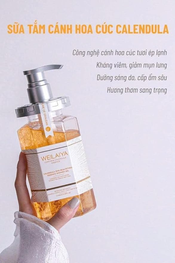 Combo Sua Tam Huong Hoa Weilaiya Shower Gel Set 3 Fragrances Rose Tea Chrysanthemum