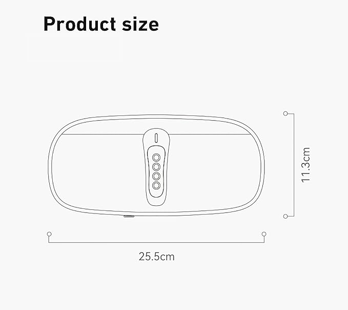 Electric Abdominal Massage Slimming Belt 4 Massage Intensities 100mm Diameter Enlarged Massage Plate for Back Massage Lifting Buttocks Slimming Belly and Thighs