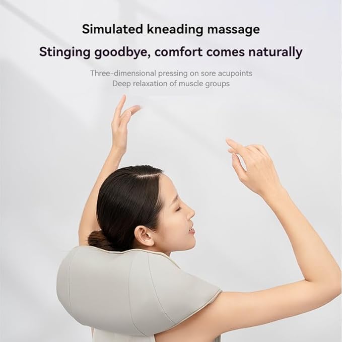 Massager for kneading and Massaging The Cervical vertebrae Shoulders Back and Waist. Multi-Functional Electric Heating Massage Shawl for car and Home use. A Gift for Parents