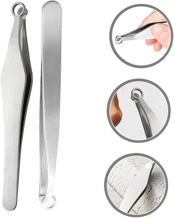 Gatuida 4pcs Nose Hair Scissors and Tweezers Manual Nasal Clipper for Easy Trimming of Nose and Eyebrow Hair Lightweight and Portable Personal Grooming Tool
