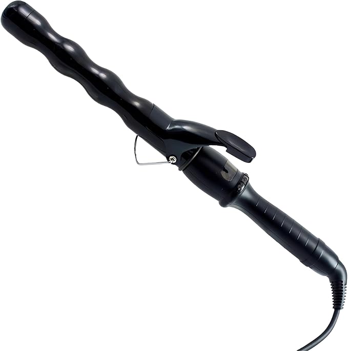 Bubble Curling Wand 1.25 inch 32mm Beach Wave Curler with LCD Display Ceramic Crimping Iron for Long Hair