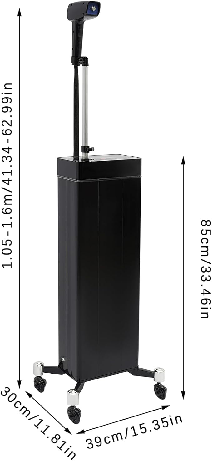 3 in 1 Hair Steamer Deep Conditioning Nano Hair Steamer Hair Care Hair Repair Nanoscale Spray with Digital Touch Panel Rolling Base 1200W Standing Hair Color Processor Steamer for SPA Beauty Salon