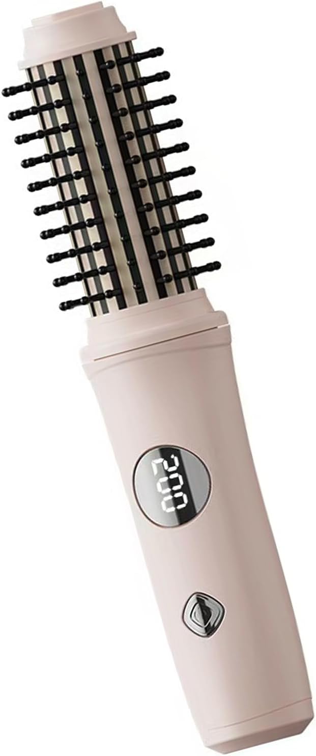 Fast Heating Curling Brush with Straightening Feature Texture Rechargeable Appliance for Safe Hair Styling Curling Iron