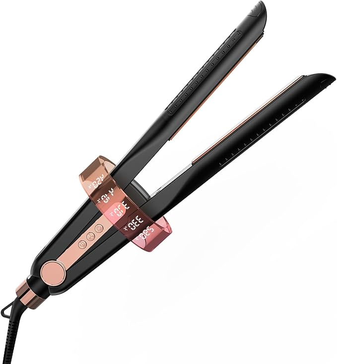 Nicebay Hair Straightener Flat Iron Hair Straightener and Curler-5 Temp Fast Heating Wide Voltage