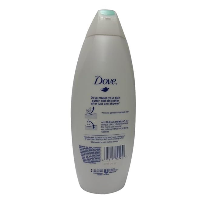 Dove Body Wash 22 Ounce Sensitive Skin Unscented (650ml) (6 Pack)