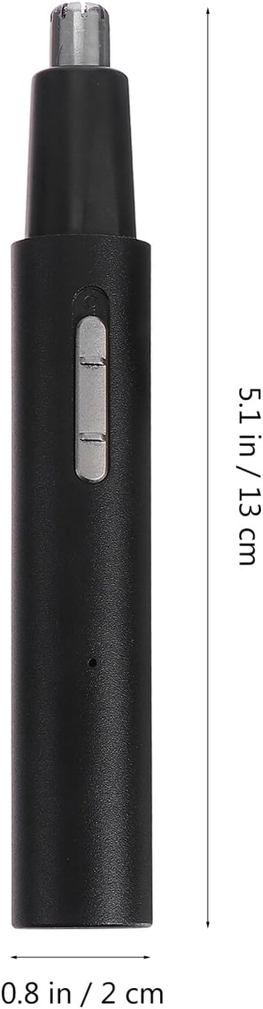 Rechargeable Metal Nose Hair Trimmer Portable Painless Ear and Nostril Hair Remover with Dual Removable Heads Lightweight for Travel and Easy Cleaning Maintenance