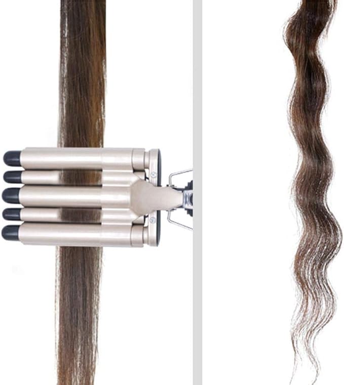 New Hair Curling Iron Ceramic Water Ripple Hair Curler Hair Waver Rollers 5 Barrels Professional Hair Styling Tools