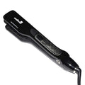 Professional Steam Hair Straightener Electric Fast Steam Hair Straightener Brush Titanium Ceramic Flat Iron with Anti-Static Technology and Digital Controls Suitable for All Hair Types (Black)