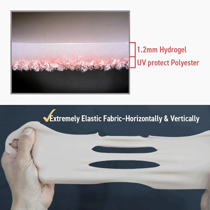 V-Protect Golf Sunscreen Patch for Golf &amp Outdoor Sports – UV Protection Hydrating &amp Cooling Face Patches | 5 Count (Small Size)