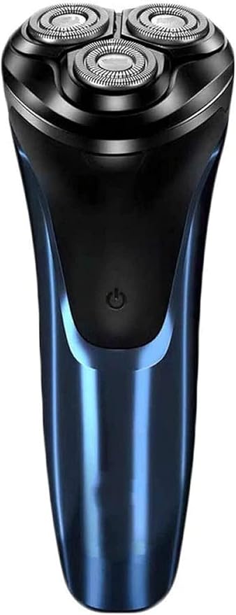 Rechargeable Waterproof IPX7 Electric Shaver Wet &amp Dry Rotary Shavers for Men Electric Shaving Razors with Pop-up Trimmer Blue