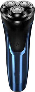 Rechargeable Waterproof IPX7 Electric Shaver Wet &amp Dry Rotary Shavers for Men Electric Shaving Razors with Pop-up Trimmer Blue