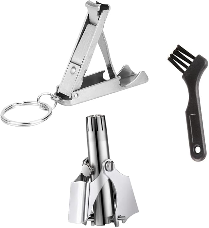 WOONEKY 3sets Facial Hair Removal for Men Women Nose Hair Remover Clipper Washable