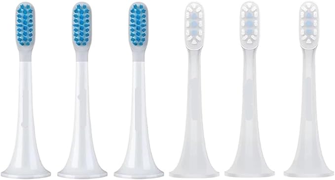 6PCS Replacement HeadsCompatible for Xiaomi Mijia T300 T500 Electric Toothbrush(6PCS-A)