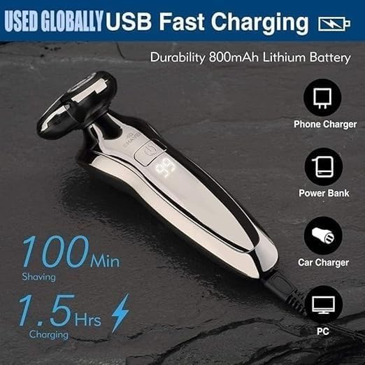 Electric Razor for Men's Men's Electric ShaverElectric Shaver for MenBeard and Mustache TrimmerWashable and USB Charging Shaving Machine