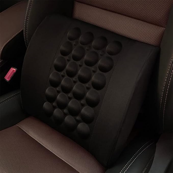Electric Vibration Car Massager Waist Pillow Back Lumbar Supporting Cushion Seat Essential Accessories