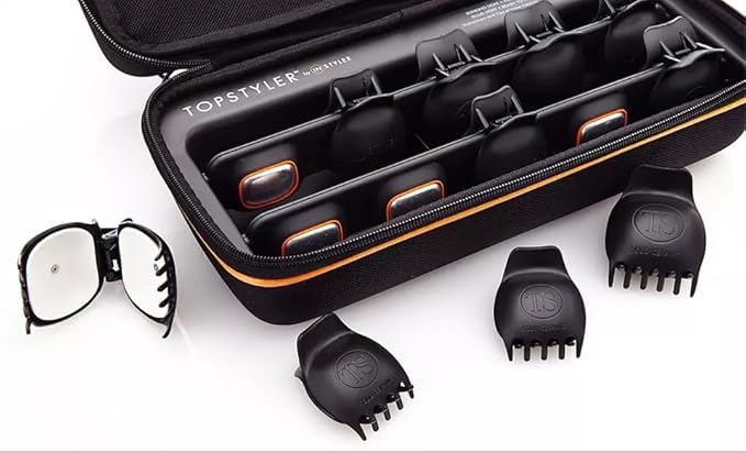 TopStyler Hairsetter Heated Ceramic Styling Shell Clips – Professional Hair Curler &amp Wave Styler with 10 Ceramic Shells Heat-Resistant Case &amp Clips for Long-Lasting Curls Waves &amp Volume