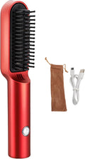 Portable Hair Straightener Anti Winding Electric Hot Comb Electric Straight Hair Comb Suitable for Travel and Home Use Anti Scalding Straightening Brush